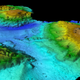 Multibeam mapping reveals a segment of the seamount chain.
